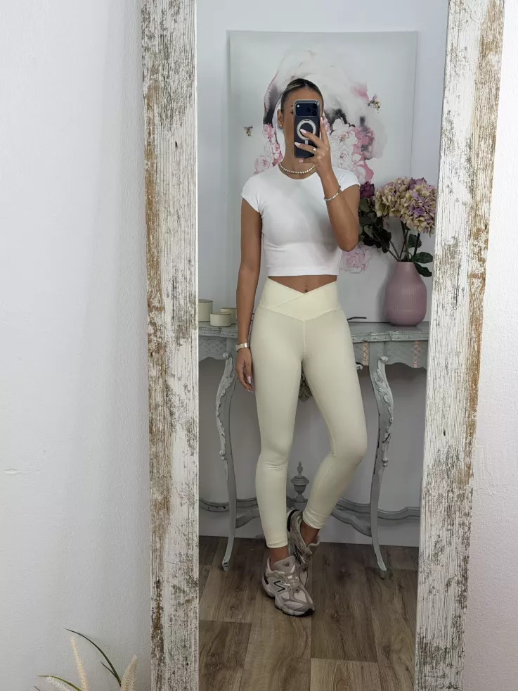 Leggins cintura cruzada hueso