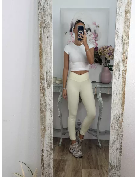 Leggins cintura cruzada hueso