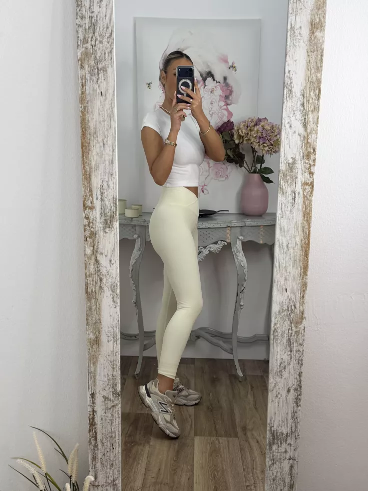 Leggins cintura cruzada hueso