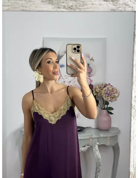 Pendientes hojas dorado y tul beige