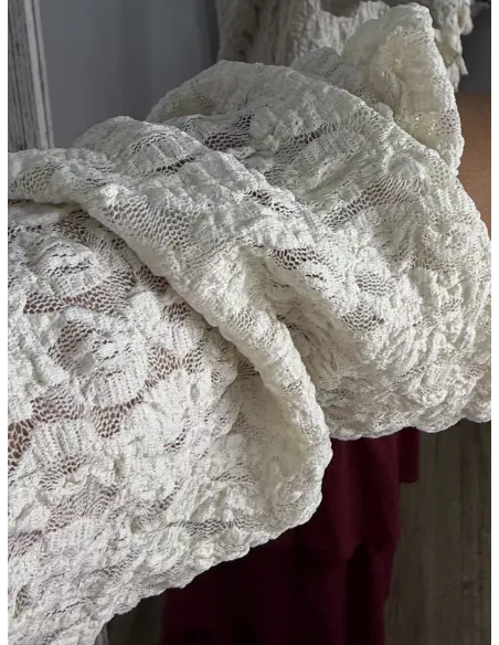 Camisa Romeo puntilla beige