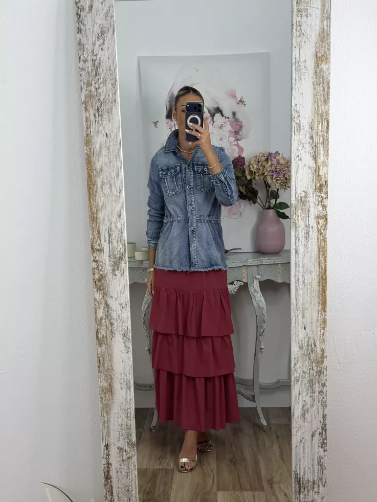 Chaqueta Denim efecto desgastado