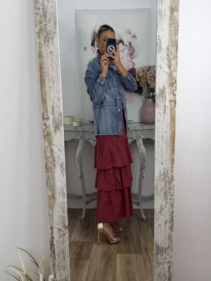 Chaqueta Denim efecto desgastado