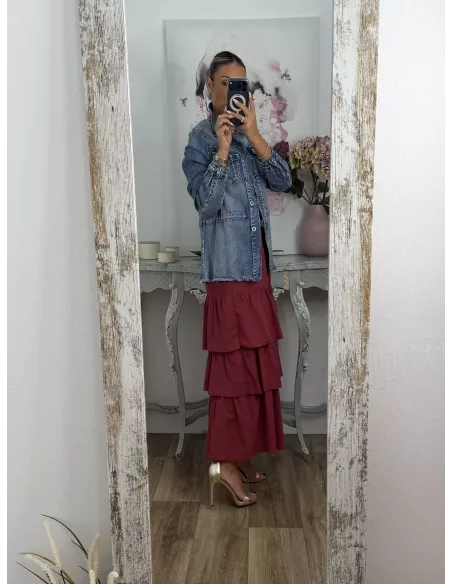 Chaqueta Denim efecto desgastado