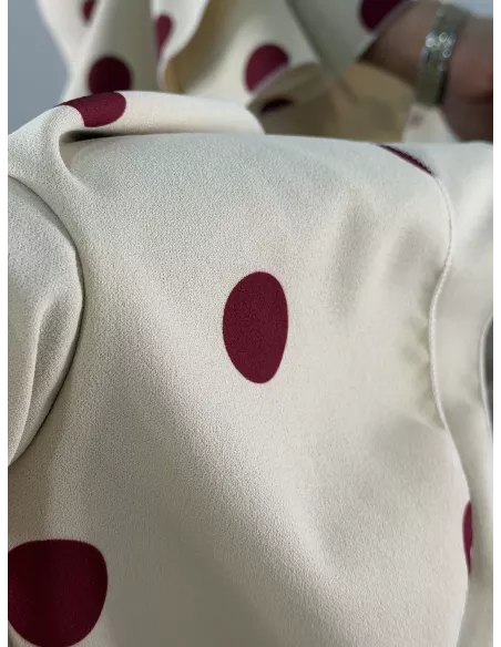 Vestido Sevilla beige lunares caldera