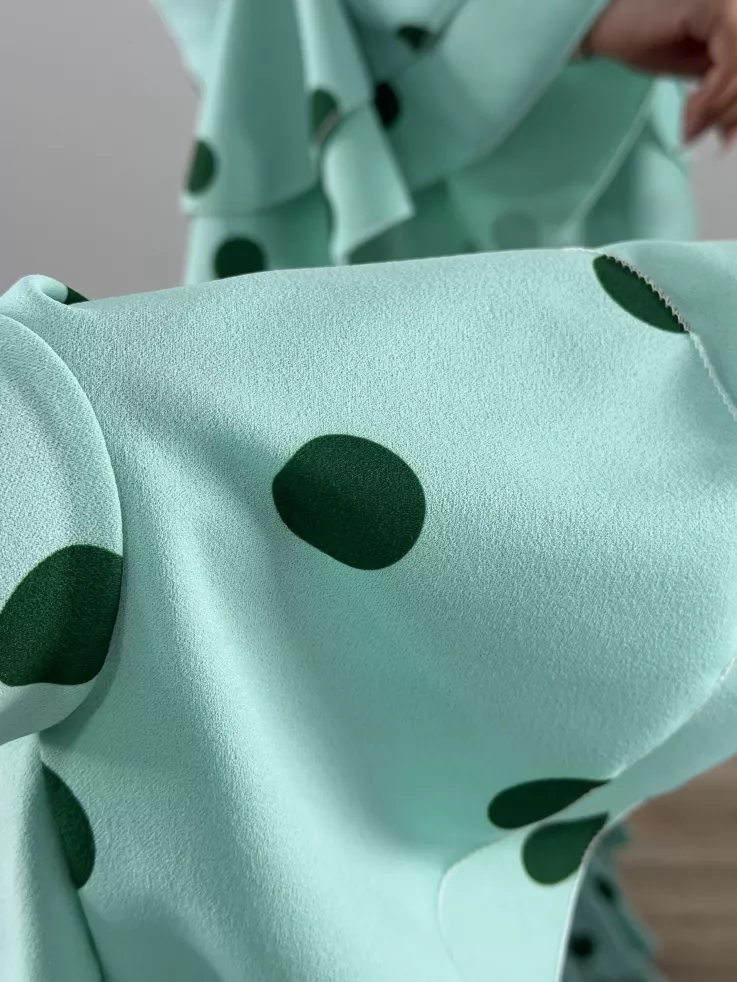 Vestido Sevilla lunares verdeagua