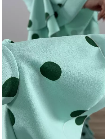 Vestido Sevilla lunares verdeagua
