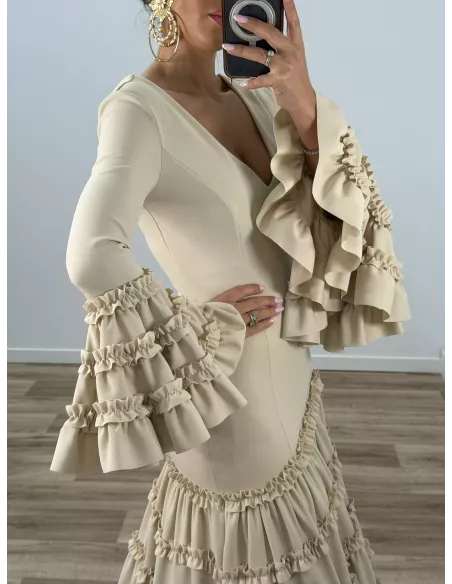 Vestido Canastera beige