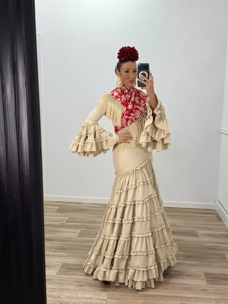 Vestido Canastera beige