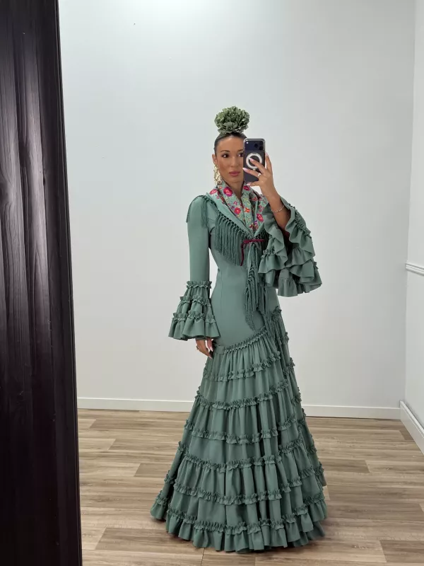 Vestido Canastera verdeagua