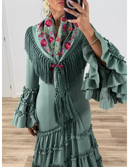 Vestido Canastera verdeagua