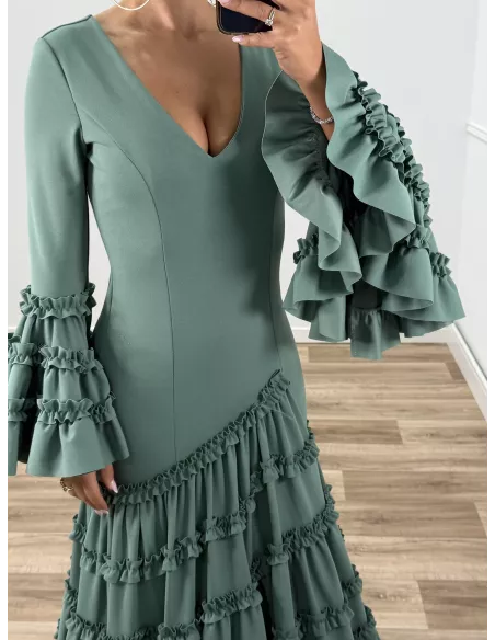 Vestido Canastera verdeagua