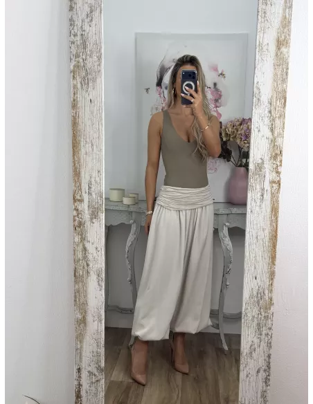 Pantalón Aladín bombacho beige