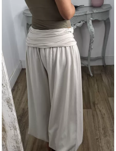 Pantalón Aladín bombacho beige
