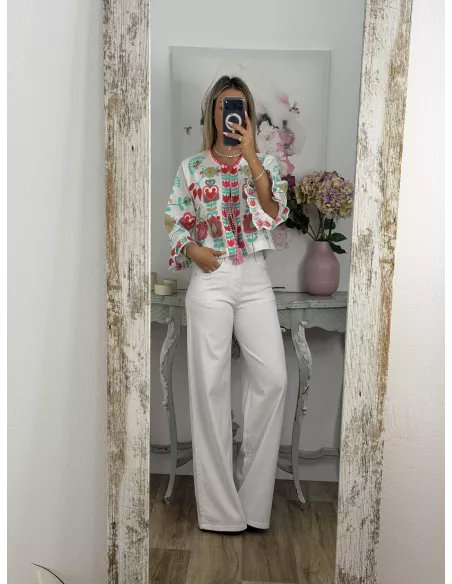 Jeans Palazzo blanco