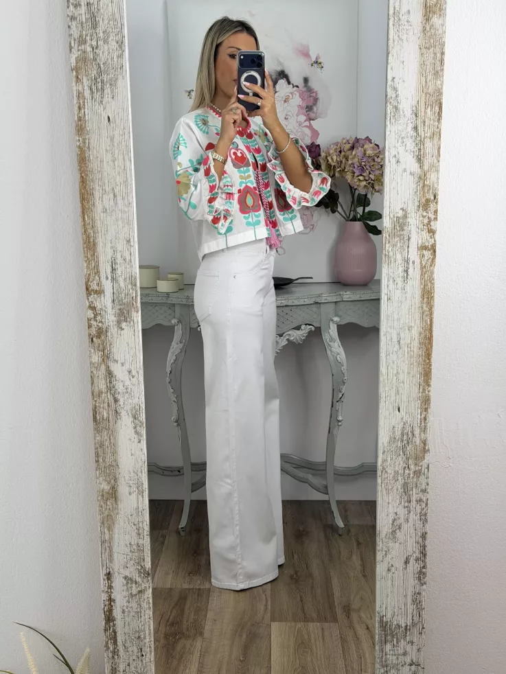 Jeans Palazzo blanco