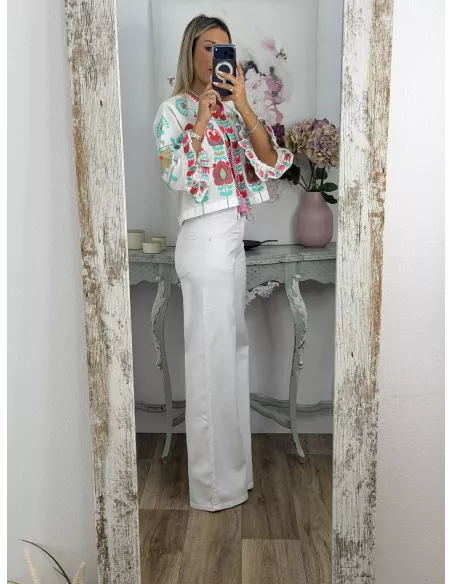 Jeans Palazzo blanco