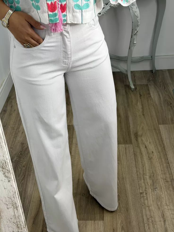 Jeans Palazzo blanco