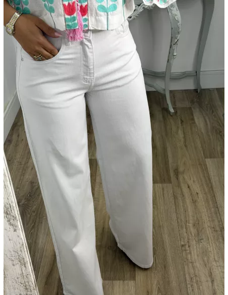 Jeans Palazzo blanco