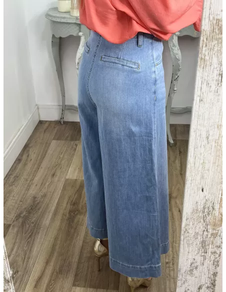 Jeans culotte denim claro