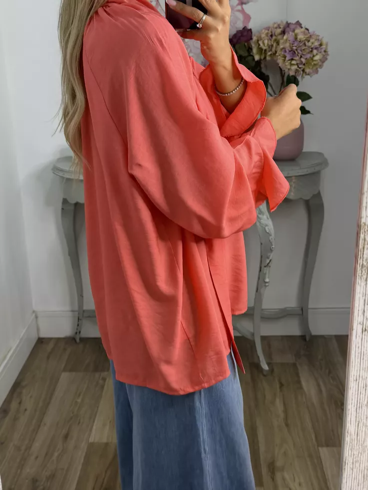Camisa coral lazada