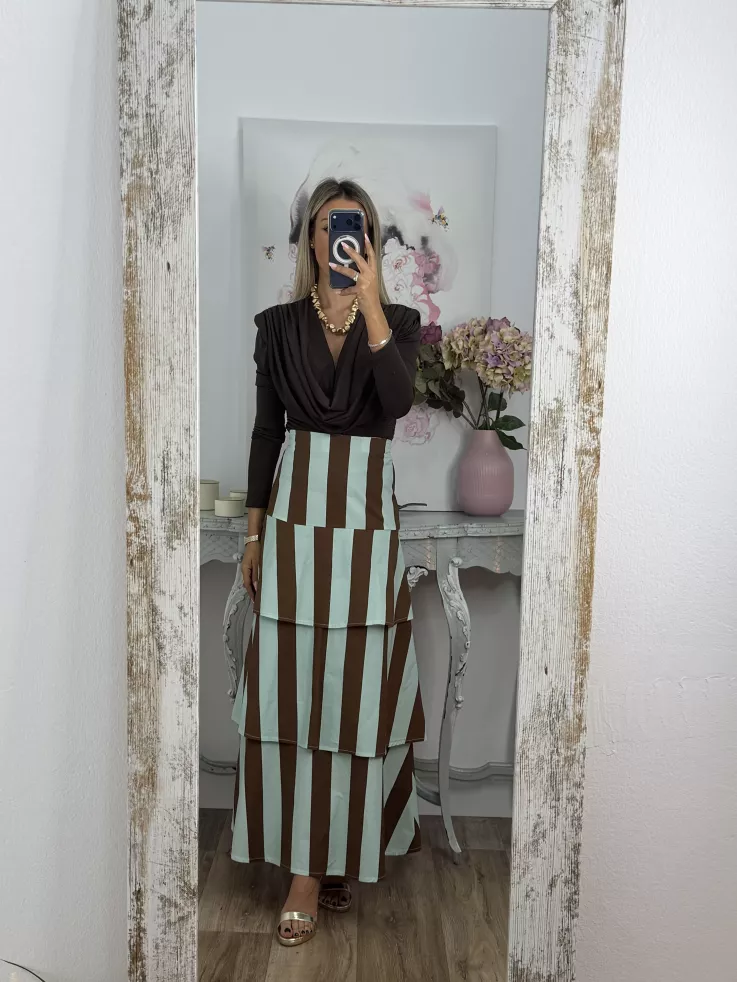 Blusa escote casada choco