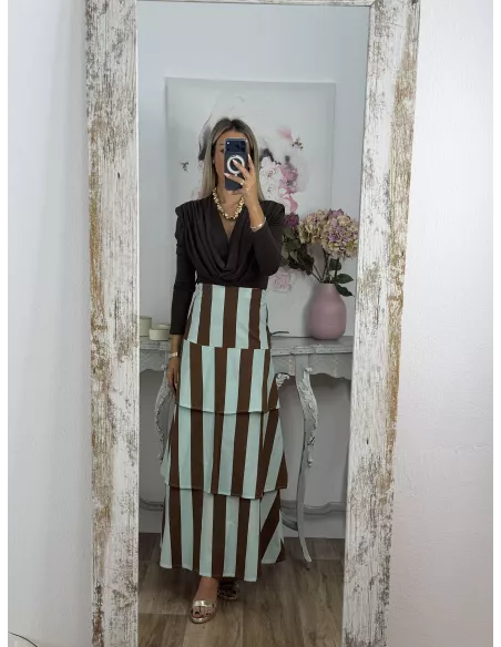 Blusa escote casada choco