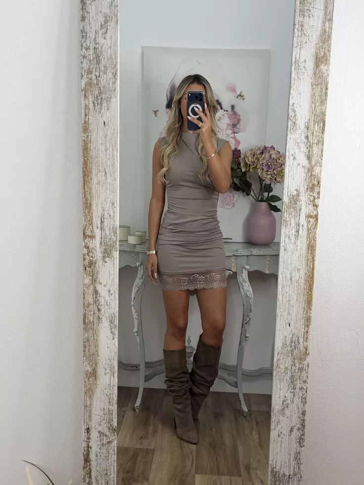 Vestido Xandra taupe