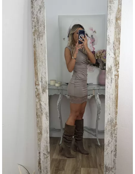 Vestido Xandra taupe
