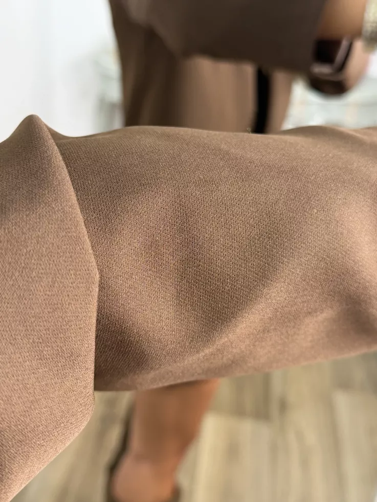 Chaqueta cruzada choco