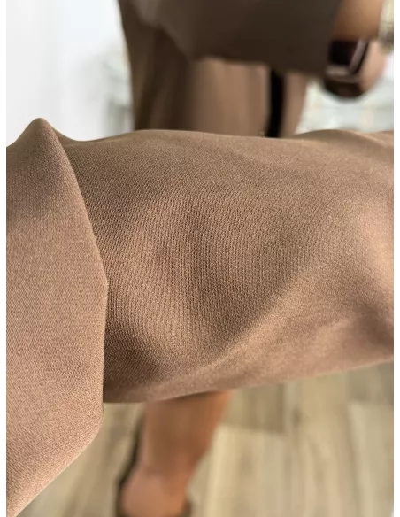 Chaqueta cruzada choco