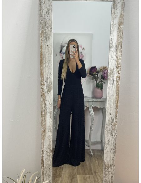 Pantalón tejido punto rugoso