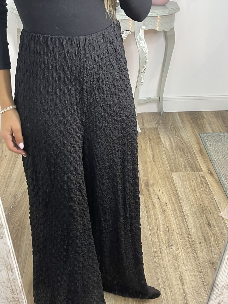 Pantalón tejido punto rugoso