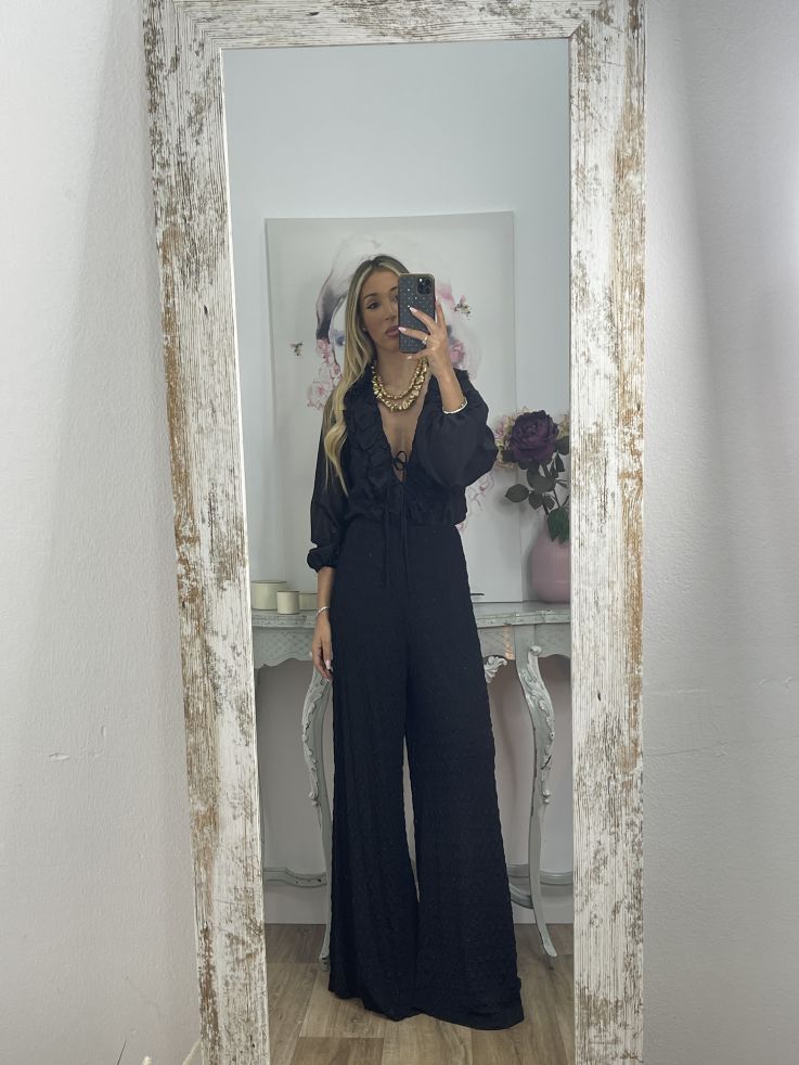 Pantalón tejido punto rugoso