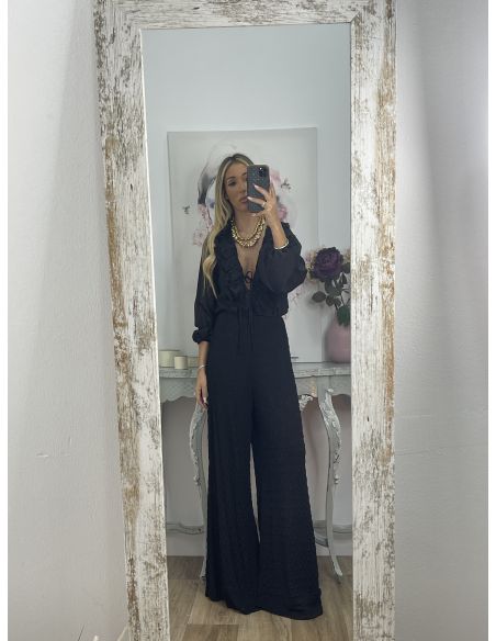 Pantalón tejido punto rugoso