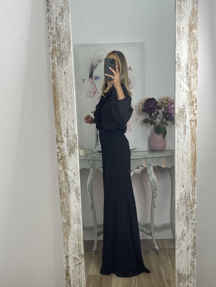 Pantalón tejido punto rugoso