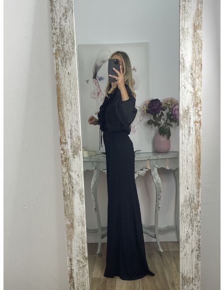 Pantalón tejido punto rugoso