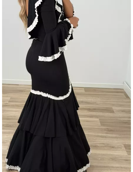 Vestido Peonia negro y blanco