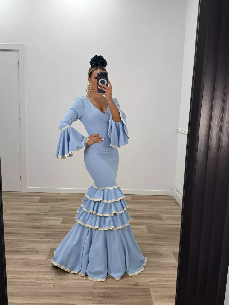 Vestido Triana celeste