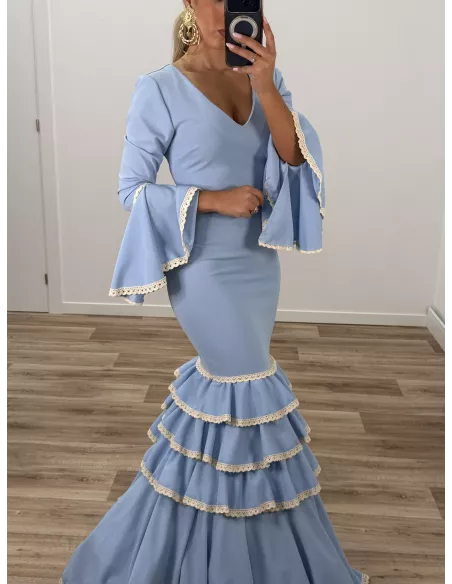 Vestido Triana celeste