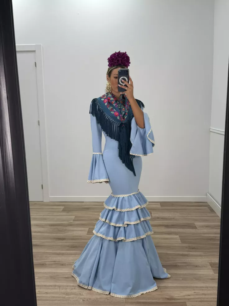 Vestido Triana celeste