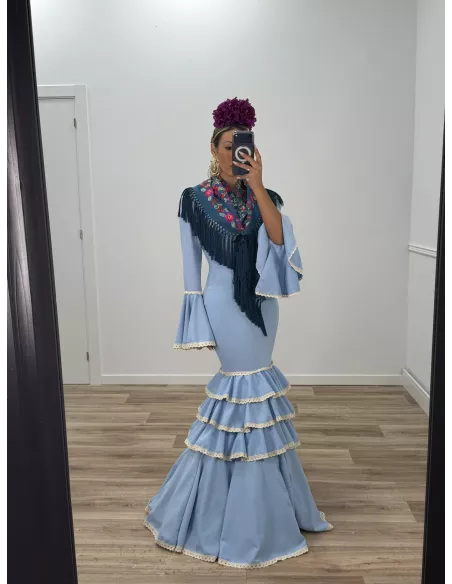 Vestido Triana celeste