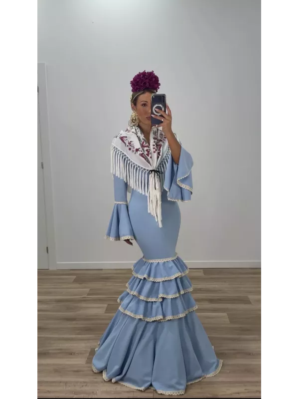 Vestido Triana celeste