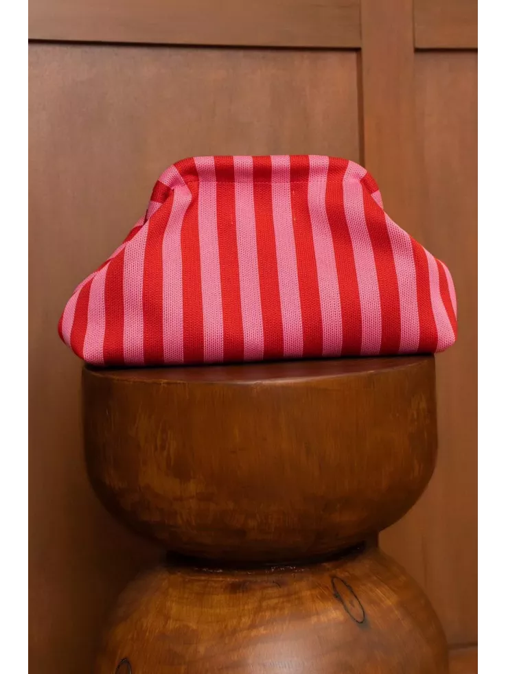 Bolso Essentia de rayas rojo y rosa