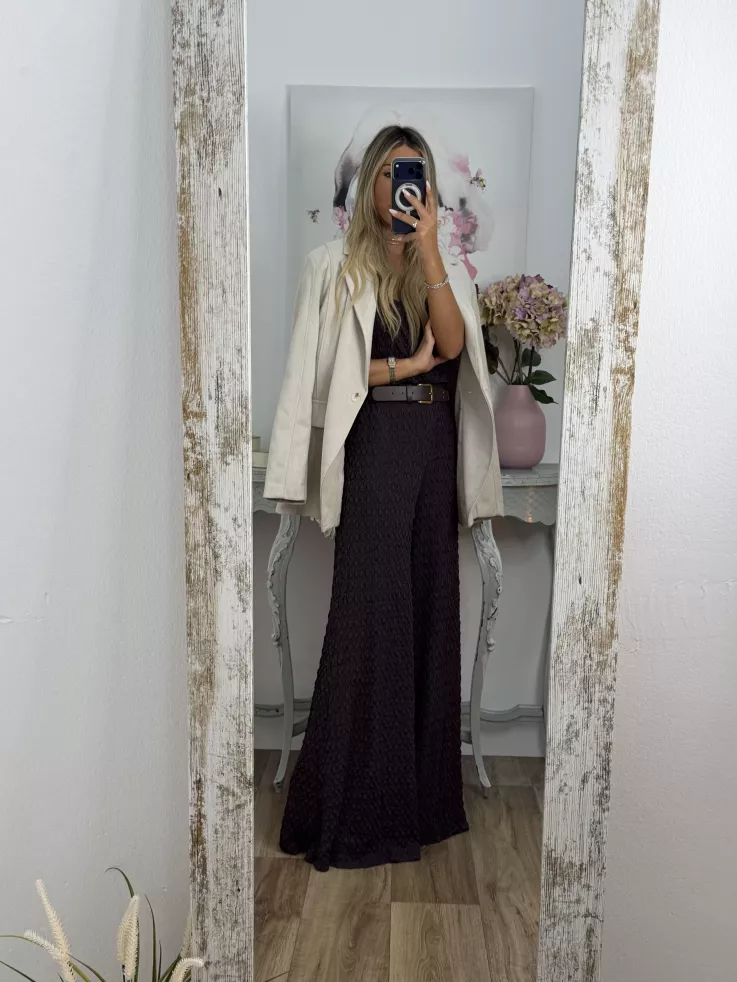 Chaqueta Adri antelina hueso