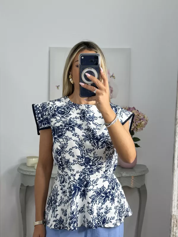Blusa Cartujana azul marino