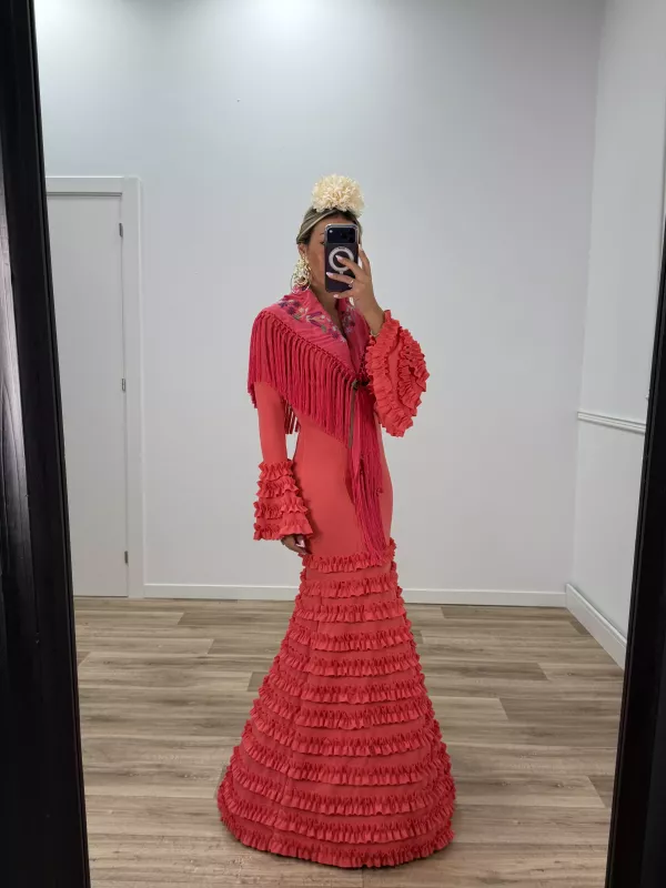 Vestido Giralda coral