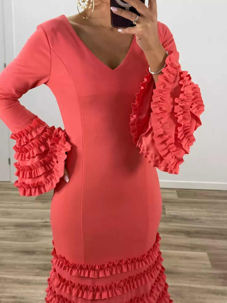Vestido Giralda coral