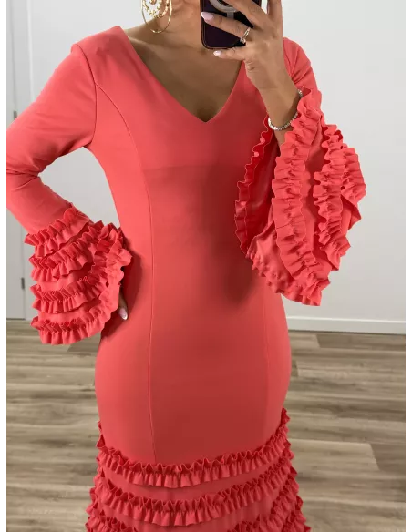 Vestido Giralda coral