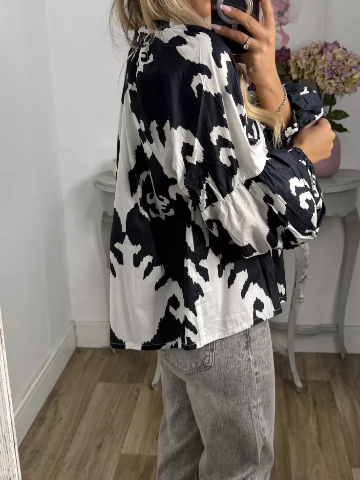 Camisa Godó negra y blanca